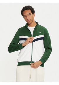 Lacoste Bluza SH2646 Zielony Regular Fit. Kolor: zielony. Materiał: syntetyk