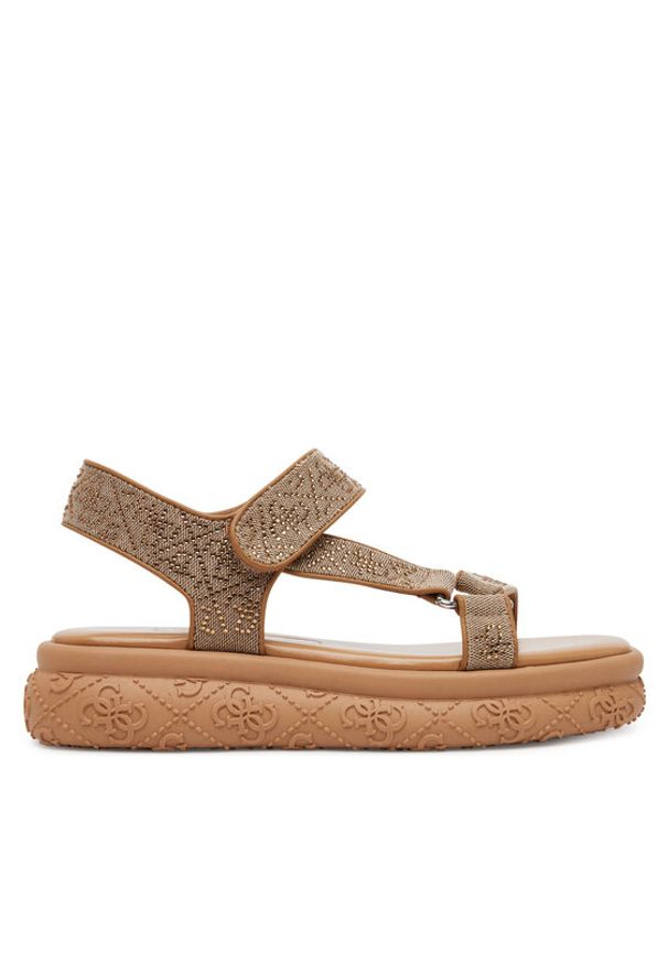 Guess Sandały FLJLD2 FAL03 Brązowy. Kolor: brązowy. Materiał: materiał