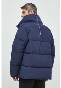Trussardi Jeans - Trussardi kurtka kolor granatowy zimowa oversize. Kolor: niebieski. Sezon: zima #7