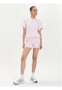 Adidas - adidas T-Shirt Embroidered IS4288 Różowy Regular Fit. Kolor: różowy. Materiał: bawełna #3