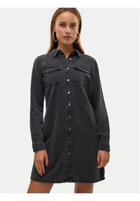 Vero Moda Sukienka jeansowa Jennie 10310968 Czarny Regular Fit. Kolor: czarny. Materiał: bawełna #6