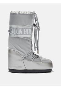 Śniegowce damskie Moon Boot ICON GLANCE SILVER SATIN BOOTS. Kolor: srebrny #1