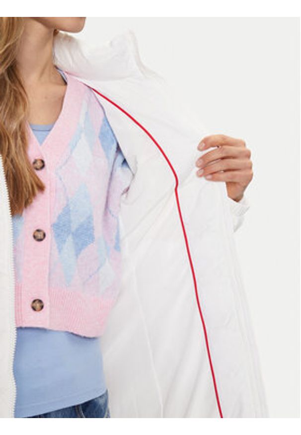 Tommy Jeans Kurtka puchowa Essential DW0DW18864 Écru Slim Fit. Materiał: syntetyk