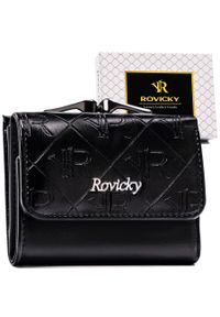 ROVICKY - Portfel damski Rovicky RPX-32-PMT czarny. Kolor: czarny