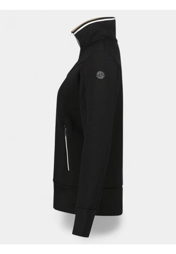 LUHTA - Sweter damski Luhta Ingby. Typ kołnierza: polo. Kolor: czarny. Materiał: materiał