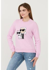 Karl Lagerfeld - KARL LAGERFELD Lawendowa bluza Ikonik 2.0 Sweatshirt. Kolor: fioletowy #5