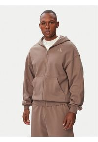 Adidas - adidas Bluza Kit Small Logo Full-Zip Hoodie KW2322 Beżowy Regular Fit. Kolor: beżowy. Materiał: bawełna #1