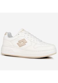 LOTTO - Buty damskie sportowe snekaersy Lotto PALIOT PF. Kolor: biały, wielokolorowy, beżowy