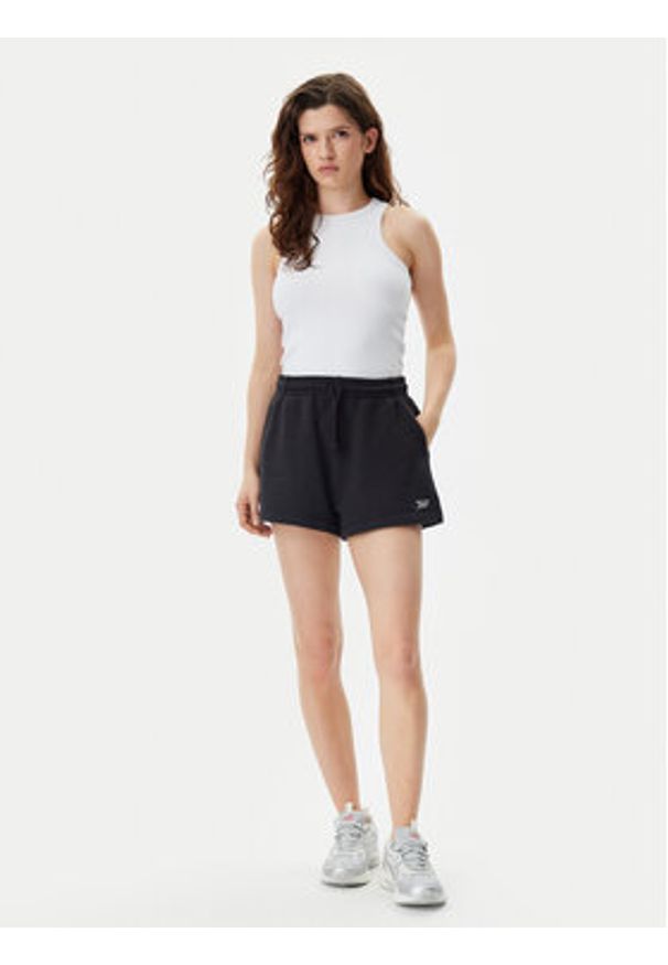 Tommy Jeans Szorty sportowe Script DW0DW20353 Czarny Regular Fit. Kolor: czarny. Materiał: bawełna