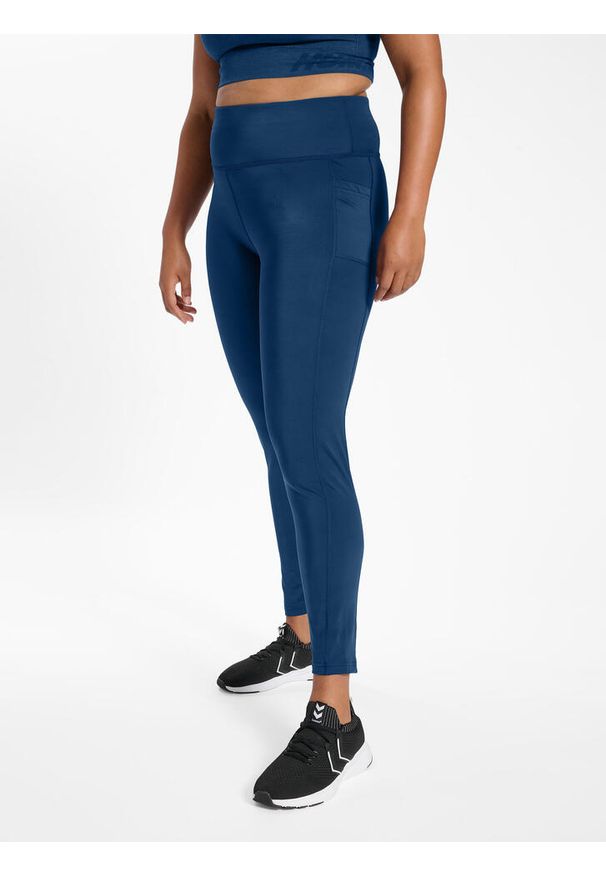 Legginsy damskie Hummel Curvy Plus. Kolor: niebieski