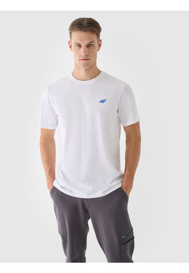4f - 4F T-shirt regular gładki (3-pack) męski - multikolor 3XL. Okazja: na co dzień. Kolor: wielokolorowy. Materiał: dzianina, jersey, bawełna. Długość rękawa: krótki rękaw. Długość: krótkie. Wzór: gładki. Styl: casual, klasyczny, sportowy