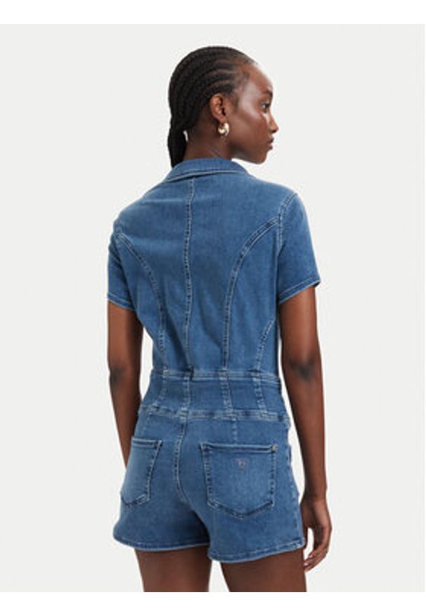 Guess Kombinezon W6GKA8 D1103 Niebieski Regular Fit. Kolor: niebieski. Materiał: bawełna
