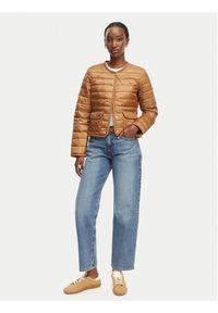 TOMMY HILFIGER - Tommy Hilfiger Kurtka przejściowa WW0WW49660 Brązowy jasny Slim Fit. Kolor: brązowy. Materiał: syntetyk #4