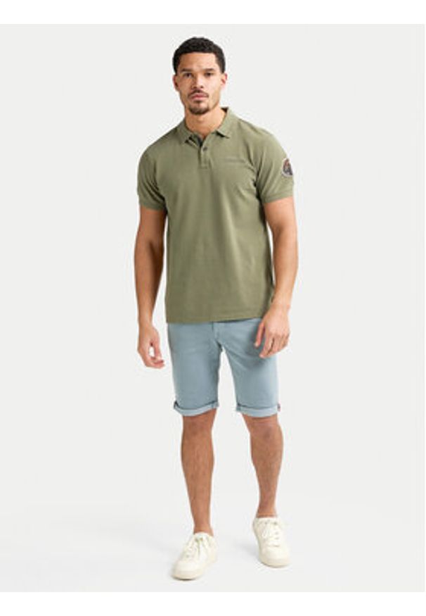 Petrol Industries Szorty jeansowe M-ROS-SHO005 Błękitny Slim Fit. Kolor: niebieski. Materiał: bawełna