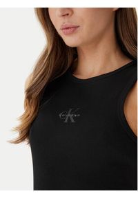 Calvin Klein Jeans Sukienka codzienna Monologo Baby LV047F242G Czarny Slim Fit. Okazja: na co dzień. Kolor: czarny. Materiał: bawełna. Typ sukienki: proste. Styl: casual #4