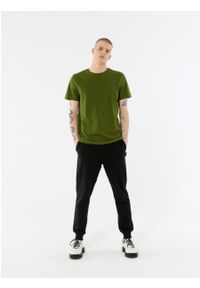 outhorn - Gładki t-shirt męski. Materiał: bawełna, jersey, materiał. Wzór: gładki