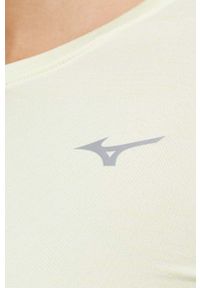 Mizuno longsleeve do biegania Impulse Core kolor żółty. Kolor: żółty. Materiał: skóra. Długość rękawa: długi rękaw #2