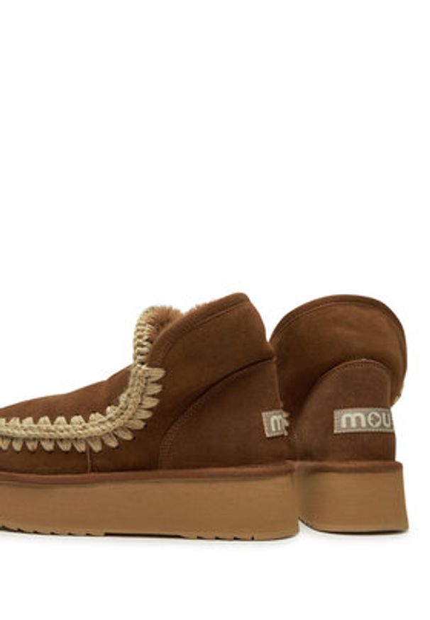 Mou Śniegowce Mini Eskimo Platform Boot FW681000A Brązowy. Kolor: brązowy. Materiał: skóra. Obcas: na platformie