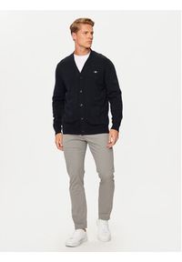 GANT - Gant Kardigan 8030556 Granatowy Regular Fit. Kolor: niebieski. Materiał: bawełna