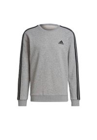 Adidas - Bluza męska adidas Essentials Sweatshirt. Kolor: wielokolorowy, czarny, szary. Materiał: bawełna, materiał