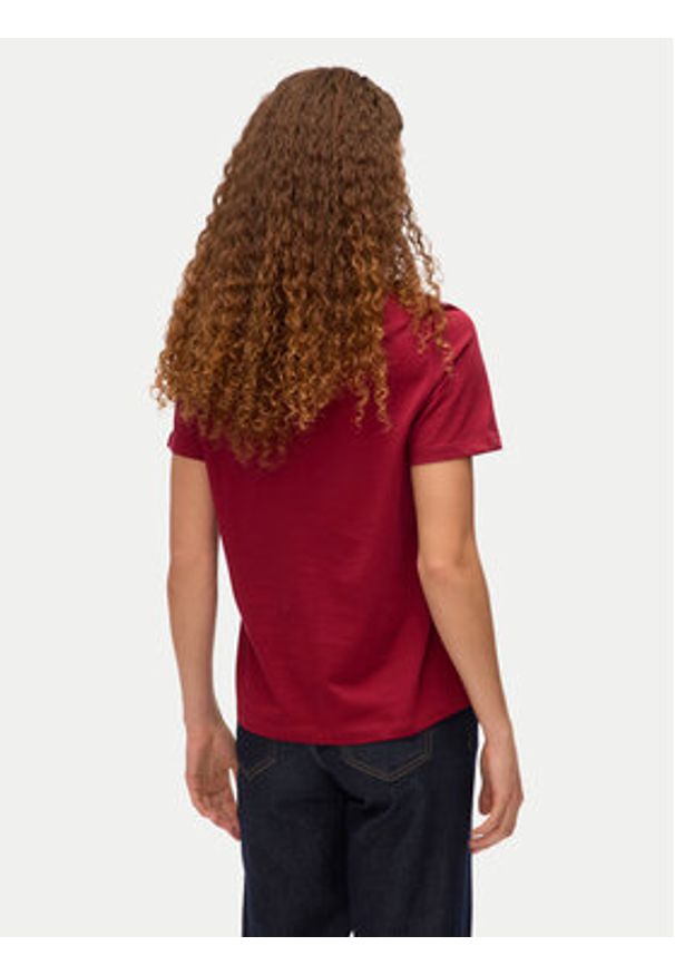 Vero Moda T-Shirt Paulina 10316991 Czerwony Regular Fit. Kolor: czerwony. Materiał: bawełna