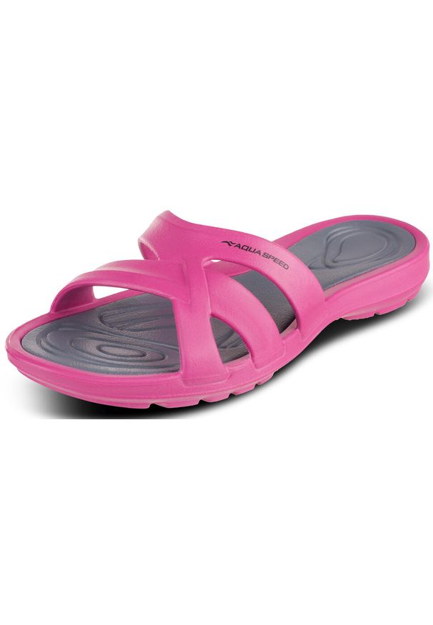 Aqua Speed - Klapki basenowe damskie PANAMA. Kolor: różowy. Styl: sportowy