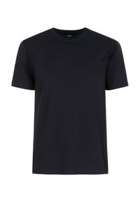 Ochnik - Czarny T-shirt męski z logo. Kolor: czarny. Materiał: bawełna. Długość: krótkie #3