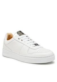 Philipp Plein - PHILIPP PLEIN Sneakersy Lo-Top Sneaker AABS MSC3715 PLE010N Biały. Kolor: biały. Materiał: skóra