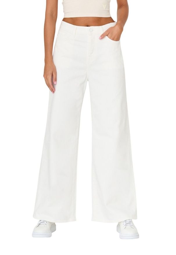 7 FOR ALL MANKIND Białe jeansy damskie Zoey Milk. Kolor: biały. Styl: elegancki