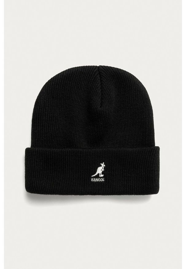 Kangol - Czapka. Kolor: czarny. Materiał: dzianina
