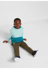 bonprix - Bluza z kapturem z miękkiej mieszanki bawełny. Typ kołnierza: kaptur. Kolor: niebieski. Materiał: bawełna #2