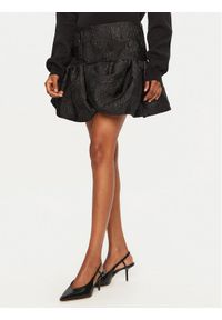 ROTATE Spódnica mini 113602100 Czarny Slim Fit. Kolor: czarny. Materiał: syntetyk #1