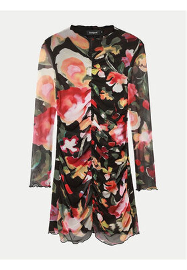 Desigual Sukienka codzienna Manila 24WWVK47 Czarny Slim Fit. Okazja: na co dzień. Kolor: czarny. Materiał: syntetyk. Typ sukienki: proste. Styl: casual