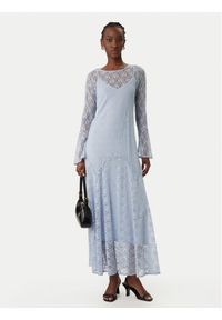 Vero Moda Sukienka letnia Loulou 10346192 Błękitny Loose Fit. Kolor: niebieski. Materiał: syntetyk. Sezon: lato #1