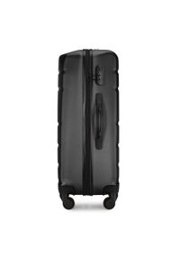 Wittchen - Średnia walizka z ABS-u żłobiona czarna. Kolor: czarny. Materiał: guma. Styl: klasyczny #10