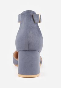 Born2be - Niebieskie Czółenka Vices na Obcasie z Wkładką ze Skóry Naturalnej Nariri. Okazja: na wesele, do pracy, na co dzień, na ślub cywilny. Zapięcie: sprzączka. Kolor: niebieski. Materiał: skóra. Obcas: na obcasie. Styl: wizytowy, casual, klasyczny, elegancki. Wysokość obcasa: średni #6