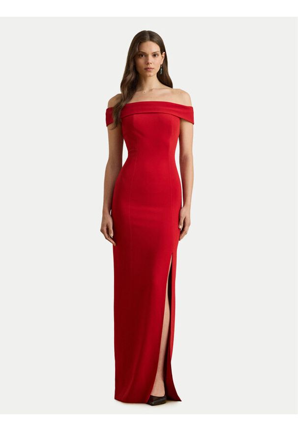 Lauren Ralph Lauren - LAUREN RALPH LAUREN Sukienka wieczorowa 253982109004 Czerwony Slim Fit. Kolor: czerwony. Materiał: syntetyk. Styl: wizytowy