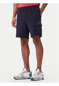Napapijri Szorty sportowe N-Box Logo Cargo NP0A4I59 Granatowy Regular Fit. Kolor: niebieski. Materiał: bawełna. Styl: sportowy #1