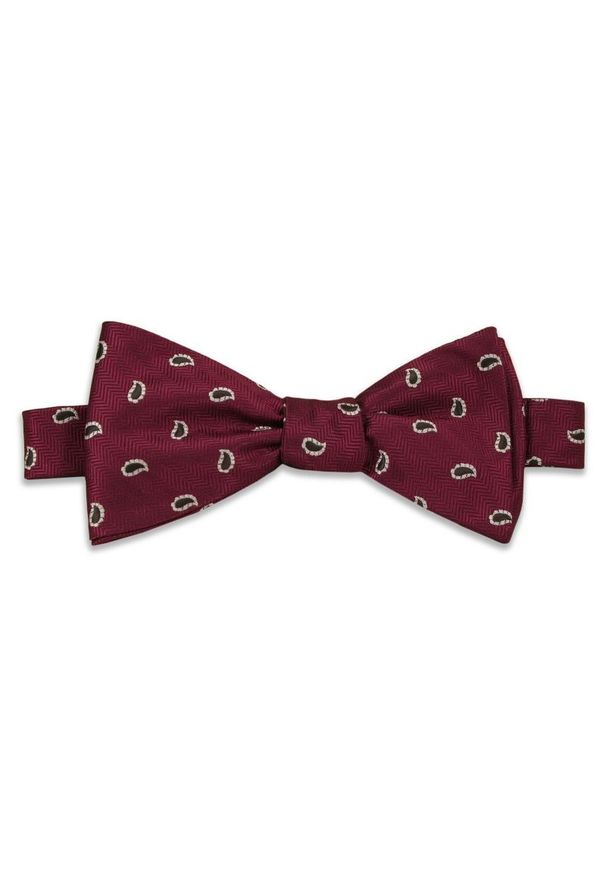 Czerwona muszka EM Men's Accessories elegancka, paisley