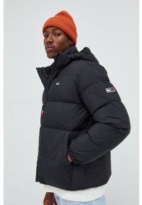 Tommy Jeans kurtka puchowa męska kolor czarny zimowa. Okazja: na co dzień. Kolor: czarny. Materiał: puch. Sezon: zima. Styl: casual #1
