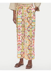 LOLA CASADEMUNT Spodnie materiałowe LS2514017 Kolorowy Relaxed Fit. Materiał: wiskoza. Wzór: kolorowy
