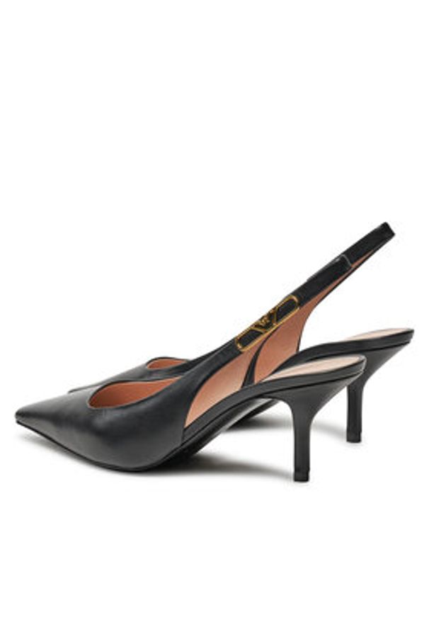 Emporio Armani Sandały X3E478 XF271 00002 Czarny. Kolor: czarny. Materiał: skóra