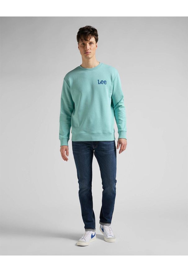 Lee - LEE WOBBLY LEE SWS MĘSKA BLUZA KLASYCZNA MINT BLUE L81MSPUD 112145601. Styl: klasyczny