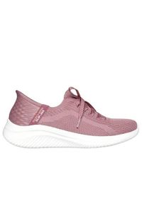 skechers - Buty do chodzenia damskie Skechers Slip-ins Ultra Flex 3.0. Kolor: różowy. Materiał: materiał, syntetyk. Szerokość cholewki: normalna. Sport: turystyka piesza