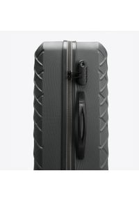 Wittchen - Średnia walizka z ABS-u w ukośną kratkę stalowo-czarna. Kolor: wielokolorowy, czarny, szary. Materiał: guma. Wzór: kratka #6