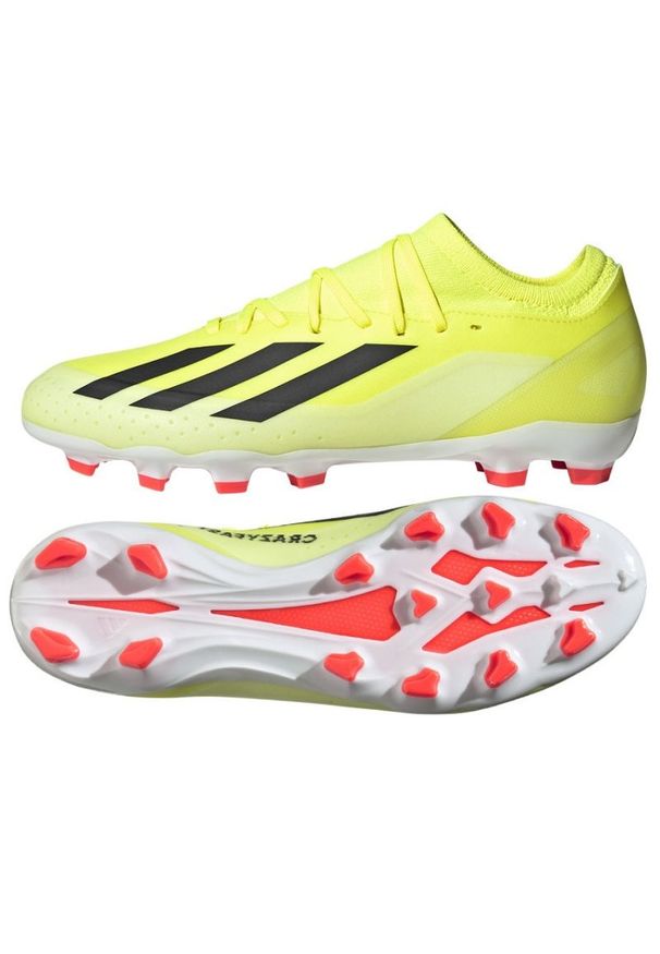 Adidas - Buty adidas X Crazyfast League Ll Mg M IF0696 żółte. Kolor: żółty. Materiał: materiał, syntetyk. Szerokość cholewki: normalna