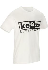 Koszulka sportowa KEEZA Junior bawełniana. Kolor: biały. Materiał: bawełna. Sport: piłka nożna