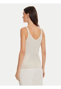 Morgan Top 232-DANIEL Écru Slim Fit. Kolor: kremowy. Materiał: syntetyk #2