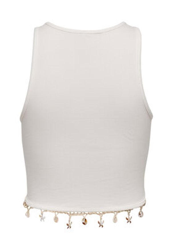 only - ONLY Top Shelly 15325019 Biały Slim Fit. Kolor: biały. Materiał: bawełna