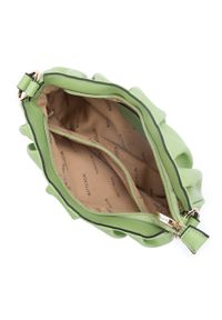 Wittchen - Damska torebka z marszczonej ekoskóry zielona. Kolor: zielony. Wzór: haft. Sezon: lato. Dodatki: z haftem. Materiał: skórzane. Rozmiar: małe. Rodzaj torebki: na ramię #2